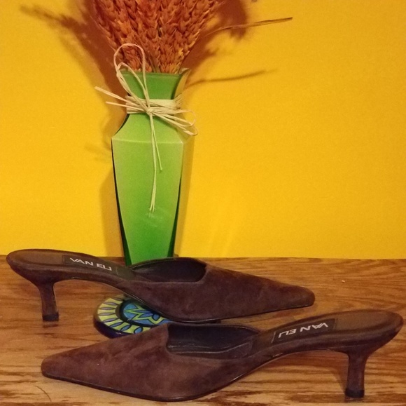 Van Eli Suede Slide Kitten Heel - Picture 6 of 8